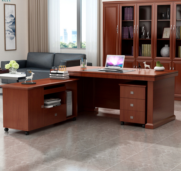 1.6-meter Supervisor Computer Office Desk with large surface, built-in storage, and sleek, modern design.