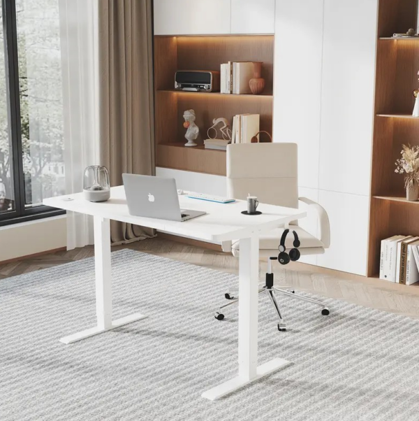 120cm Stainless Steel Office Standing Desk with adjustable height for a comfortable, ergonomic workspace.