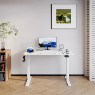 120cm Stainless Steel Office Standing Desk with adjustable height for a comfortable, ergonomic workspace.