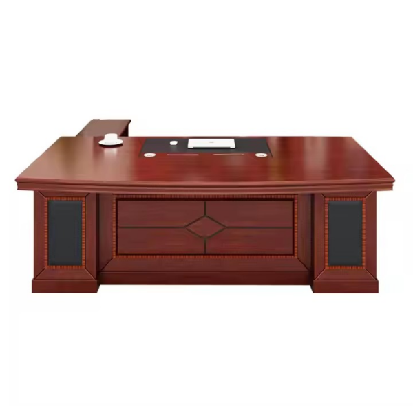 160cm CEO Executive Office Mahogany Desk with polished finish, spacious surface, and organized storage drawers for a professional workspace.