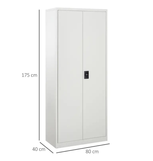 2-Steel Door Storage Office Cabinet with adjustable shelves, designed for secure storage and organization in the office.