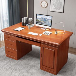 1400mm Executive Secure Computer Desk with locking drawers and spacious work surface.