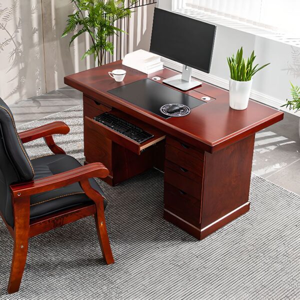 120cm Executive Office Computer Desk with ample storage and sleek design, ideal for home or office use.