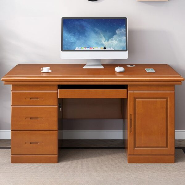 1400mm Executive Secure Computer Desk with locking drawers and spacious work surface.