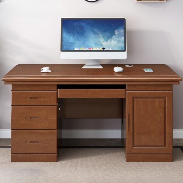 1400mm Executive Secure Computer Desk with locking drawers and spacious work surface.