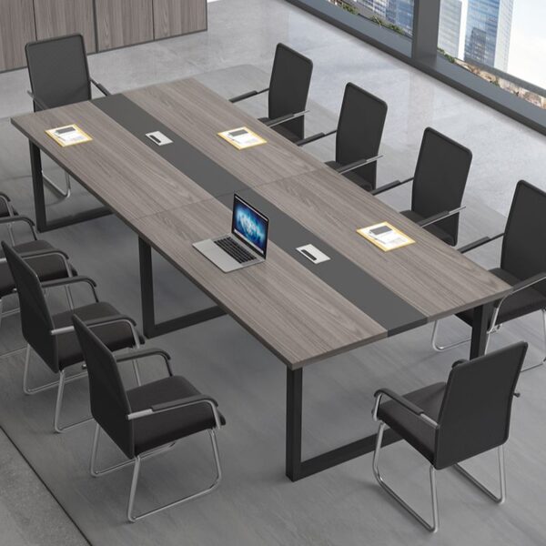 2400mm Wooden Executive Meeting Table with a sleek, rectangular design and rich wood finish, perfect for boardrooms or executive offices.