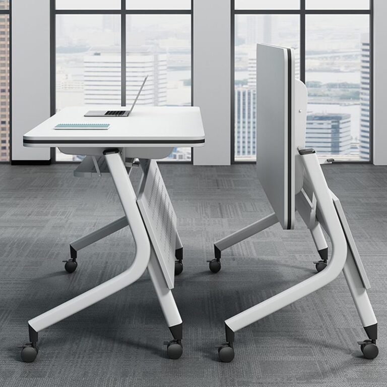Folding Office Desk with Swivel Wheels - Gucca Furniture