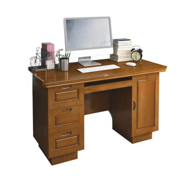 120cm Mahogany Office Executive Desk with spacious surface and drawers for storage.