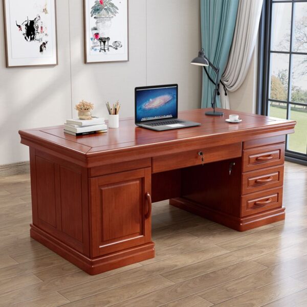 140cm Modern Executive Office Desk with a sleek rectangular design, providing a spacious work surface and built-in cable management for a tidy, professional workspace.