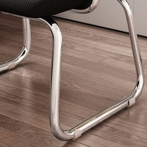 Fixed Chrome Base Visitor Waiting Chair with mesh back, ergonomic design, and sleek chrome base for stylish, comfortable seating in professional spaces.