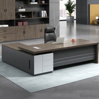 180cm L-Shaped Executive Office Desk with spacious work surface, built-in storage, and a modern design ideal for home or corporate offices