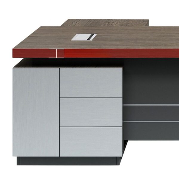 180cm L-Shaped Executive Office Desk with spacious work surface, built-in storage, and a modern design ideal for home or corporate offices