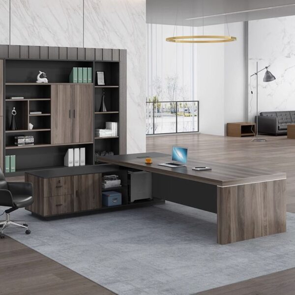 1.6 Meters L-Fashion Executive Office Desk with L-shaped design, offering spacious workspace and modern style