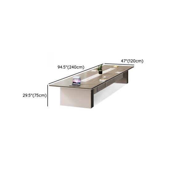 Wooden 3-meter conference table with a sleek, rectangular design and polished wood finish, ideal for large meetings and boardrooms.