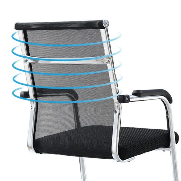 Simple Steel Frame Visitor Office Chair with a minimalist design, sturdy steel frame, and comfortable seat for professional office settings.