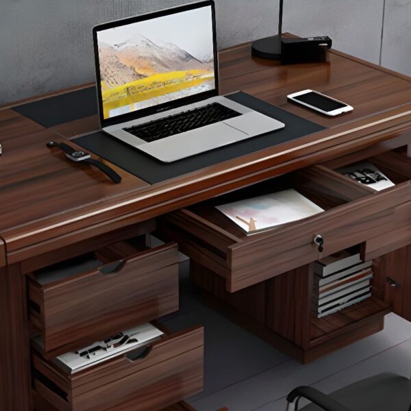 120cm Executive Wooden Office Table featuring a sleek design, spacious work surface, and sturdy wood construction, perfect for professional office environments.