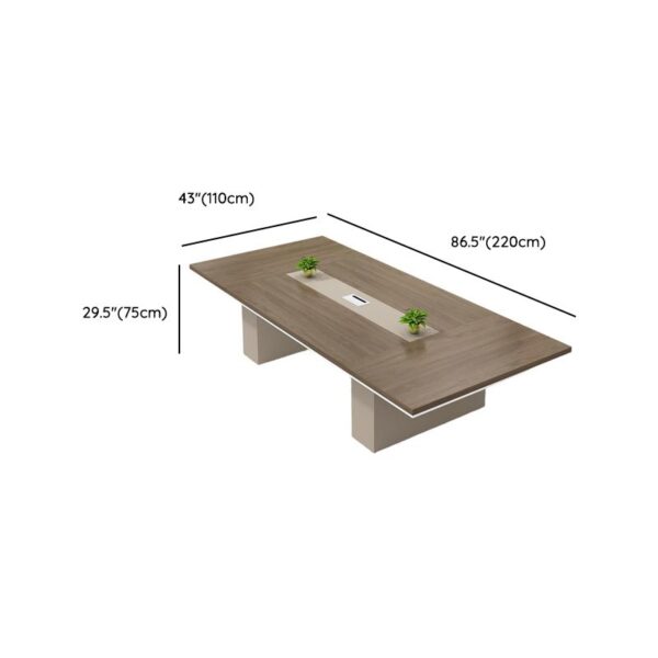 3 Meters Wooden Conference Office Table with a sleek design, spacious surface, and sturdy wooden construction, ideal for meetings and professional discussions.