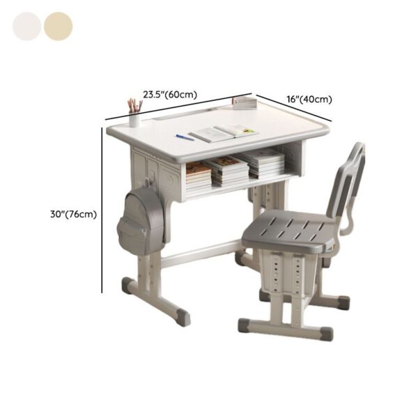Junior School Student Desk Chair Set with ergonomic chair and spacious desk, ideal for young students in classrooms or home study rooms.