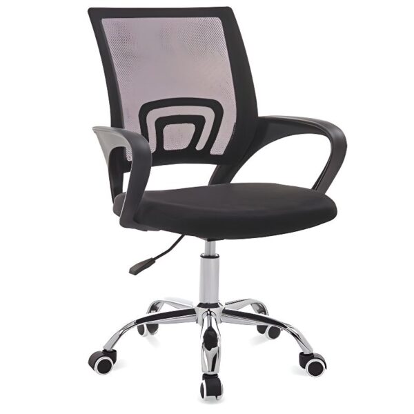 Clerical Mesh Office Chair with ergonomic design, breathable mesh back, adjustable height, and swivel function for comfort and support during work hours.