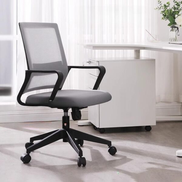 Mid Back Mesh Office Desk Chair with breathable mesh back, lumbar support, and adjustable features.