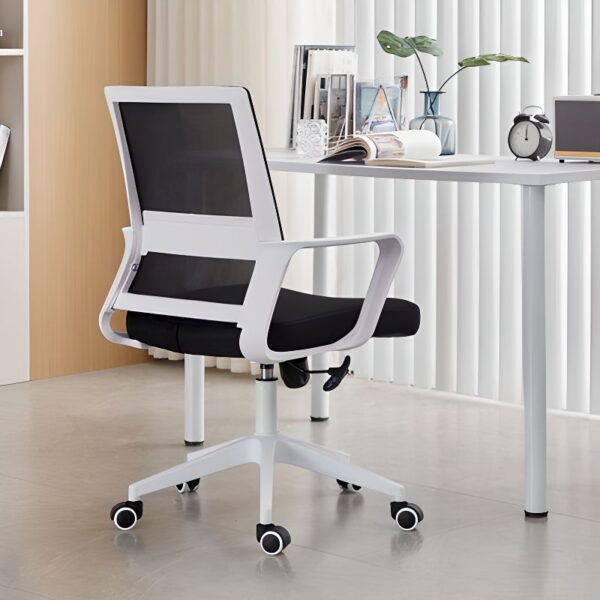 Mid Back Mesh Office Desk Chair with breathable mesh back, lumbar support, and adjustable features.