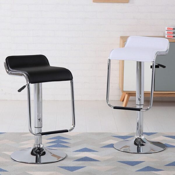 PU Leather Multi-levelled Barstool with cushioned seat, adjustable height, and sleek PU leather upholstery, ideal for bars and kitchen counters.