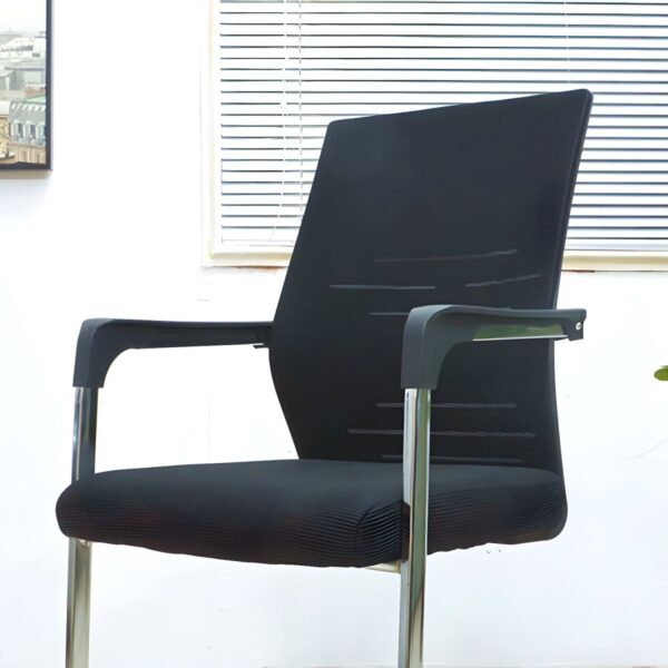 High Back Visitor Waiting Office Chair with sturdy frame and comfortable upholstery, ideal for office reception areas and waiting rooms.