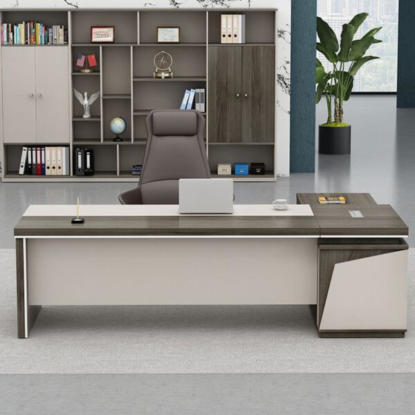 1600mm Executive Office L-Shape Desk with a high-quality wood finish, offering a spacious work area and storage options for a professional and organized office setup.