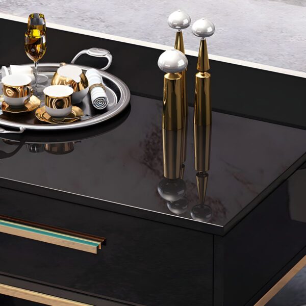 Modern Glass Home Office Coffee Table with a clear glass top and sleek metal base, designed for contemporary spaces.