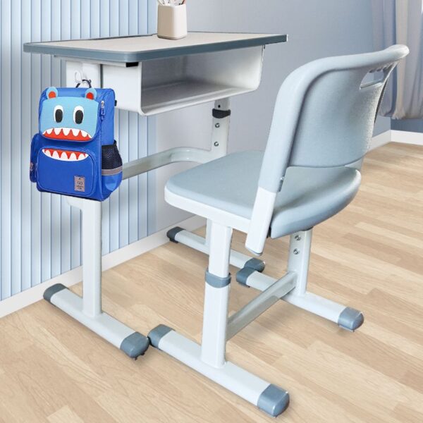 Modern ergonomic kids plastic home desk with a spacious surface and storage compartments, designed for comfort and style.