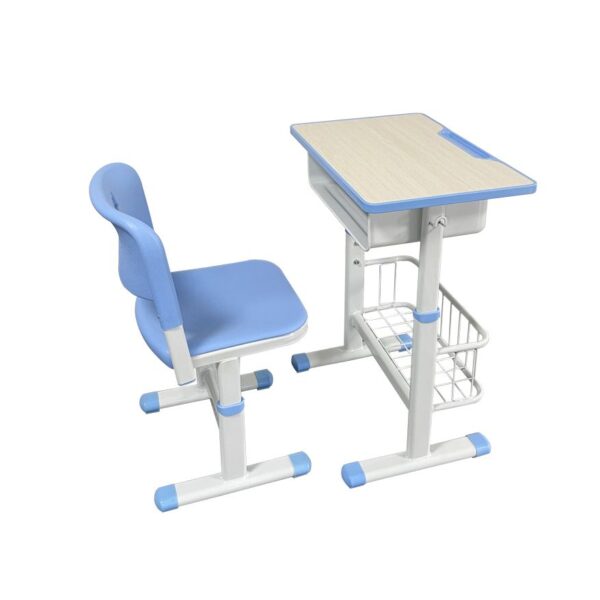 Modern ergonomic kids plastic home desk with a spacious surface and storage compartments, designed for comfort and style.