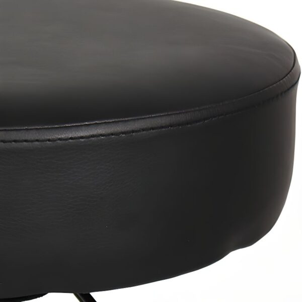 Portable Swivel Leather Backless Stool with a durable leather surface and swivel function, offering versatile and compact seating.