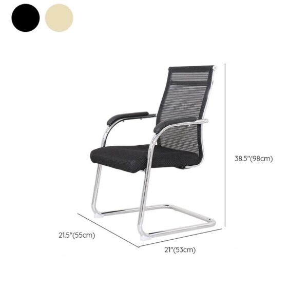 Mesh Mid Back Guest Waiting Chair with breathable back, ergonomic design, and comfortable seating for offices or waiting areas.