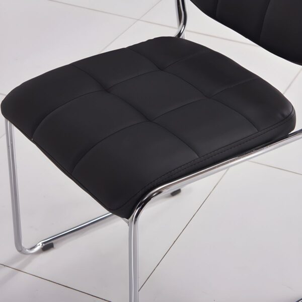 Non-Wheeled Modern Chrome Event Chair with sleek chrome frame and supportive seat, ideal for events and conferences.