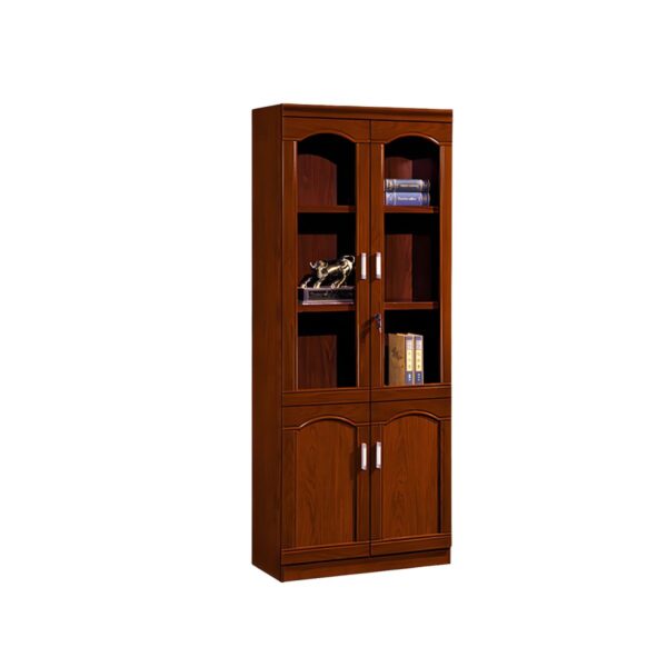 2-Door Executive Wooden Office Cabinet with spacious shelves and durable construction, ideal for organizing documents and office supplies.