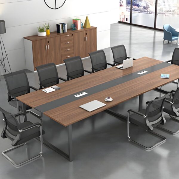 240cm wooden boardroom table with sleek surface and sturdy frame, perfect for professional meetings and conferences.