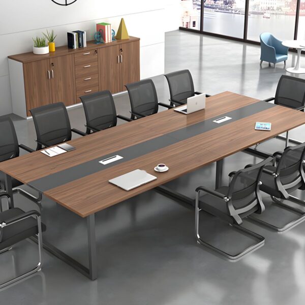 240cm wooden boardroom table with sleek surface and sturdy frame, perfect for professional meetings and conferences.