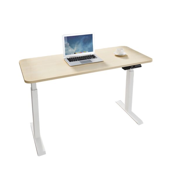 120cm office standing desk made from wood, featuring adjustable height for an ergonomic and versatile workspace.