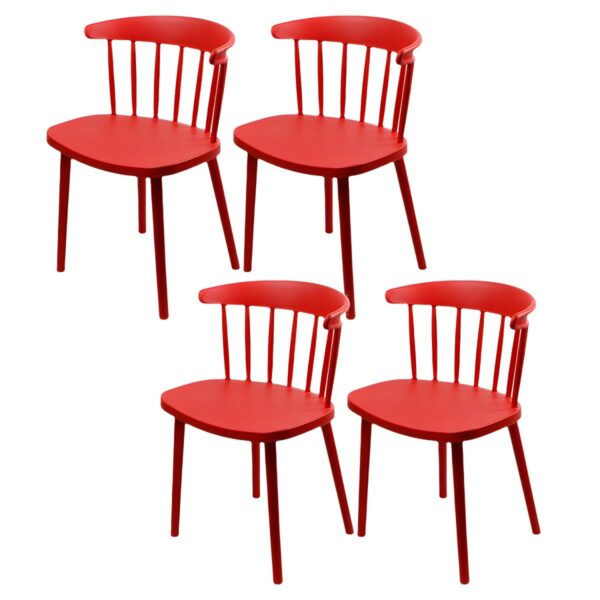 Plastic dining chair with ergonomic design, lightweight frame, and modern aesthetic, ideal for home and office use.