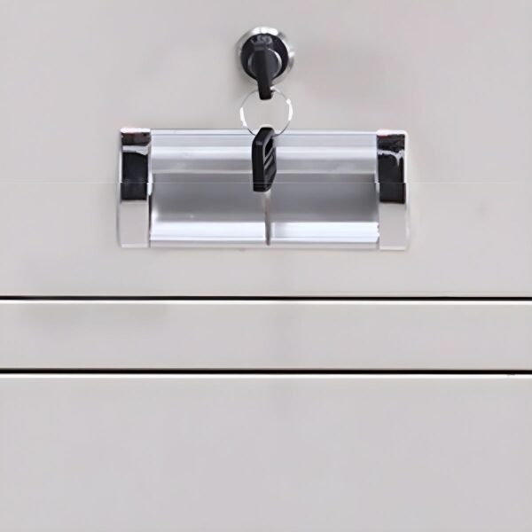 Office 2-Door Cabinet with Safe featuring durable metal construction, adjustable shelves, and a secure built-in safe for storing important documents and valuables.