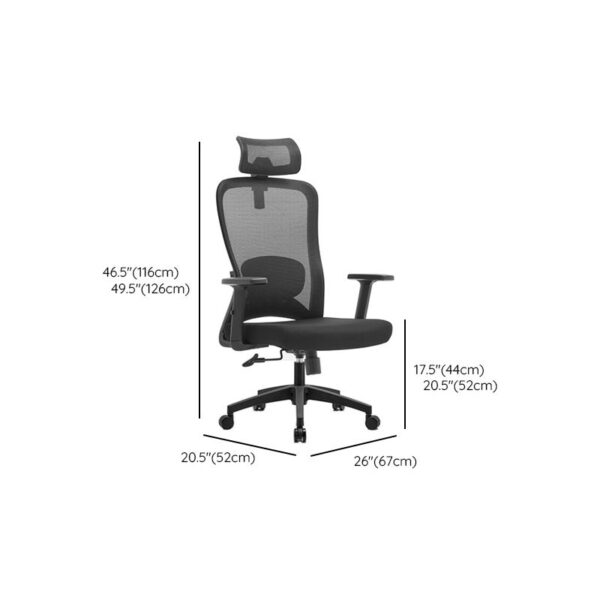 Ergonomic Office High Back Chair with adjustable lumbar support, pneumatic height, and breathable mesh back for all-day comfort.