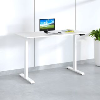 "Office 120cm Standing Desk with adjustable height, spacious surface, and sturdy frame for a comfortable and productive workspace."