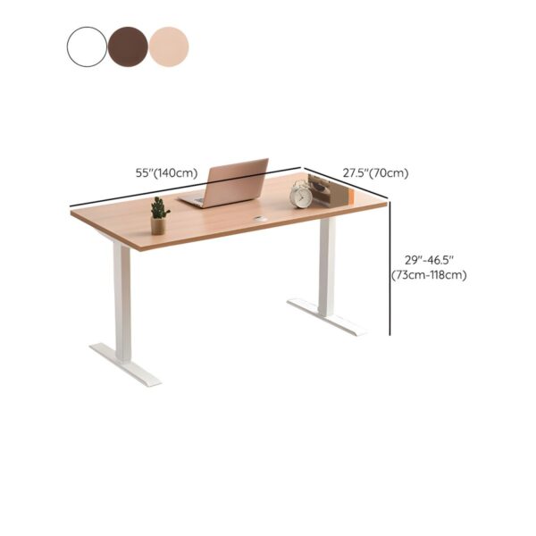 Office Adjustable Standing Desk (140cm) with a spacious wood tabletop, featuring a sturdy frame for a comfortable sitting or standing workspace.