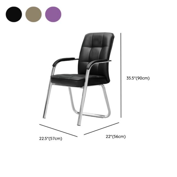 Office Leather Ergonomic Chair with premium leather upholstery, adjustable height, tilt, and armrests for optimal support and comfort.