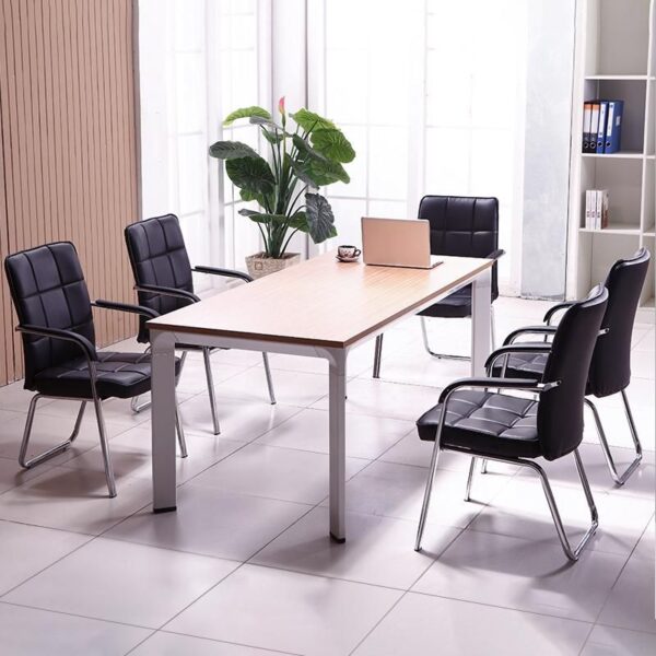 Office Leather Ergonomic Chair with premium leather upholstery, adjustable height, tilt, and armrests for optimal support and comfort.