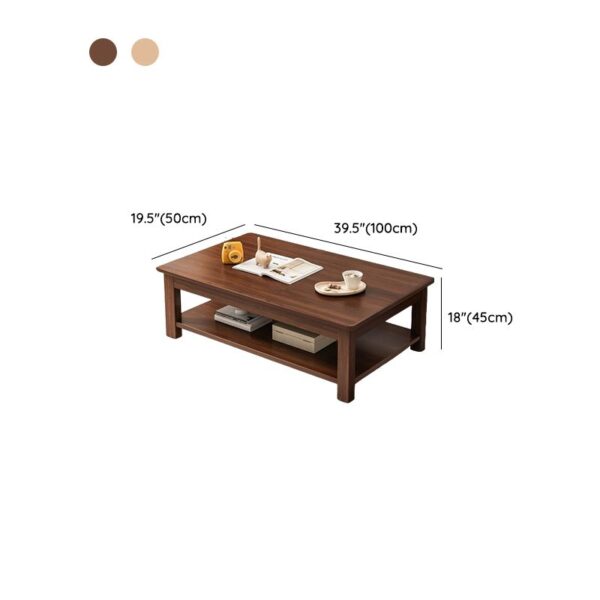 Office Rectangular Coffee Table with wood frame and smooth tabletop, ideal for professional spaces.