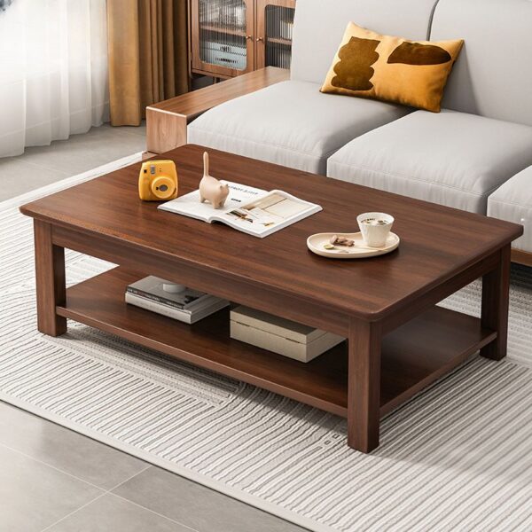 Office Rectangular Coffee Table with wood frame and smooth tabletop, ideal for professional spaces.