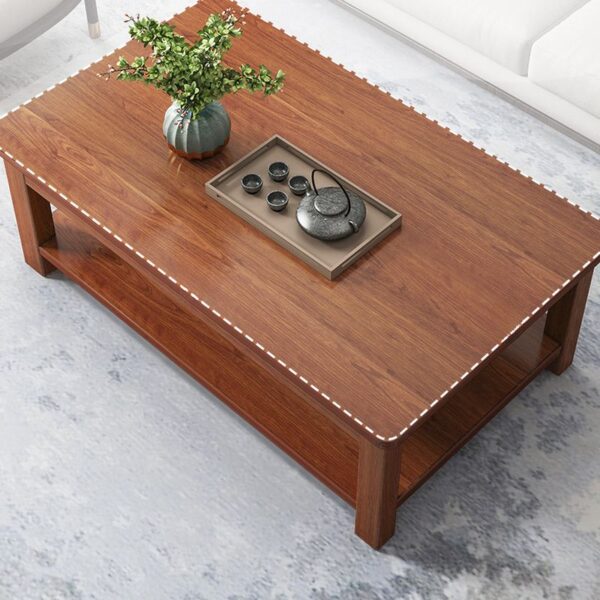 Office Rectangular Coffee Table with wood frame and smooth tabletop, ideal for professional spaces.