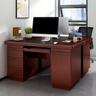 120cm Office Executive Desk featuring a sleek design, spacious surface, and built-in storage, ideal for home offices and professional workspaces.