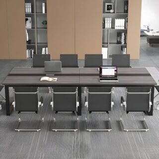 240cm Office Boardroom Table with a sleek design, spacious surface, and built-in cable management, perfect for professional meetings and office settings.